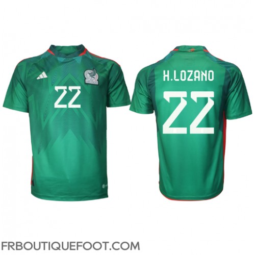 Maillot de foot Mexique Hirving Lozano #22 Domicile vêtements Monde 2022 Manches Courtes